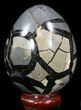 Septarian Dragon Egg Geode - Black Calcite Crystals #33993-3